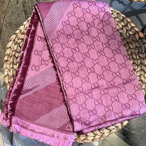 GUCCI GG Guccissima Web Monogram Scarf Shawl